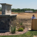 Ronald Thomas, Chair of Ortonville Area Health Services Health Care Board, speaking at the ground breaking ceremony.