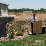 Richard Ash, CEO of Ortonville Area Health Services, speaking at the ground breaking ceremony