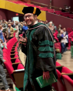 Dr. David Collins after receiving the Dean’s Special Recognition Award for Outstanding Clinical Community Faculty.